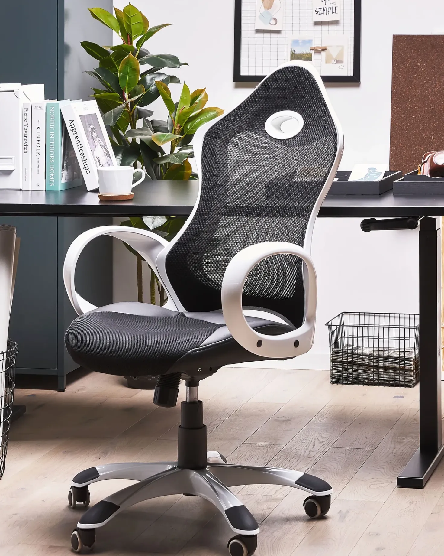 Kontorstol iCHAIR Sort/hvid
