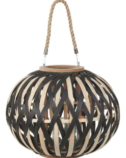 Lanterne BESAH Bambus 37 cm Sort