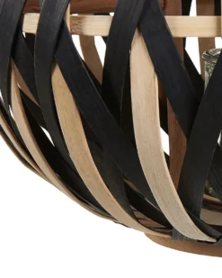 Lanterne BESAH Bambus 37 cm Sort