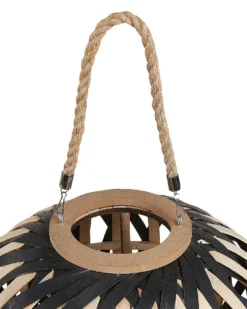 Lanterne BESAH Bambus 37 cm Sort
