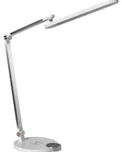 LED skrivebordslampe CAROY Med trådløs oplader Hvid