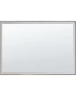LED-badeværelsesspejl ARGENS 80 cm 60 cm Sølv