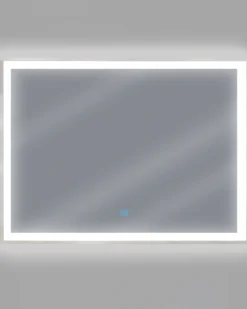 LED-badeværelsesspejl ARGENS 80 cm 60 cm Sølv