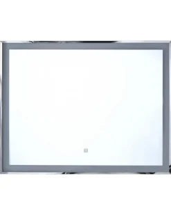 LED-badeværelsesspejl ARGENS 90 cm 70 cm Sølv
