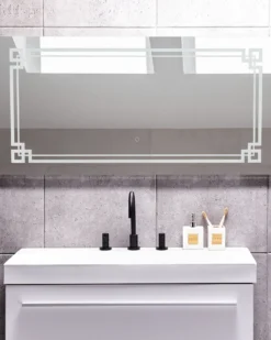 LED-badeværelsesspejl AVRANCHES 120 cm 60 cm Sølv