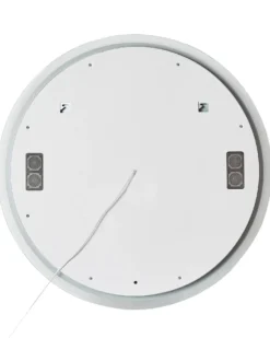 LED-badeværelsesspejl FIXIN 80 cm 80 cm Med indbygget Bluetooth-højttaler Sølv