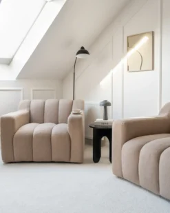 Lænestol AGERUP Boucle Beige