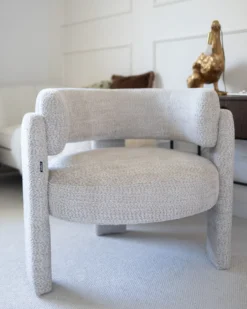 Lænestol BUREA Chenille Lys Beige
