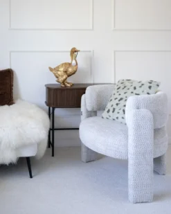 Lænestol BUREA Chenille Lys Beige