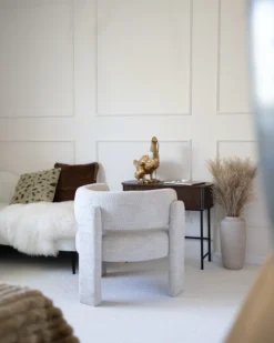 Lænestol BUREA Chenille Lys Beige
