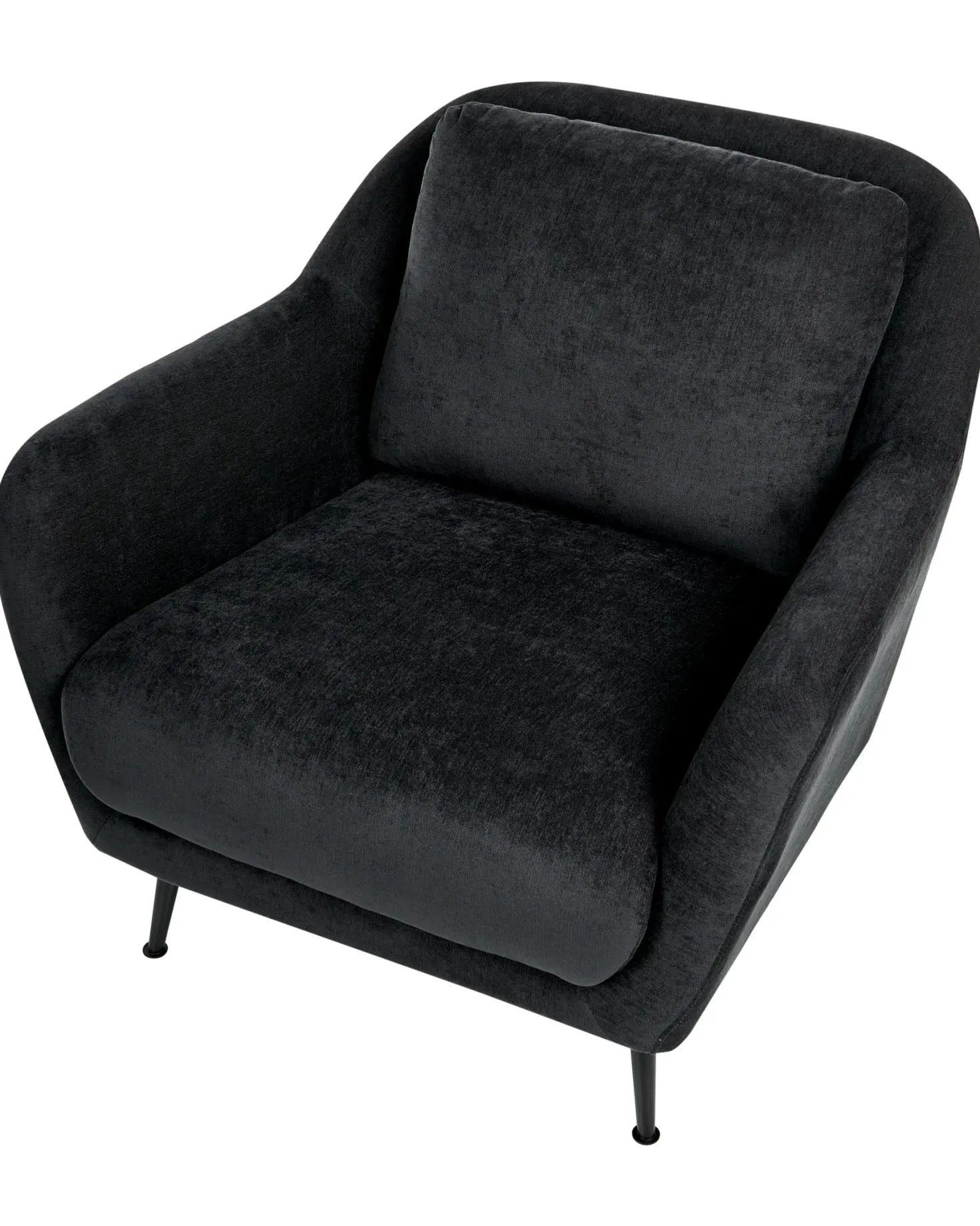 Lænestol EIBY Chenille Sort
