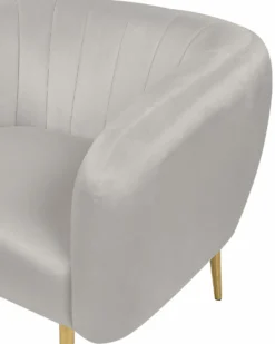 Lænestol LACONIA Velour Lysegrå
