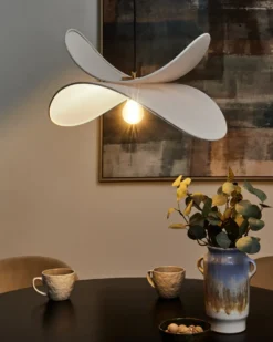 Loftlampe MASCOTA Hør Lysegrå