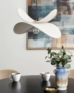 Loftlampe MASCOTA Hør Lysegrå