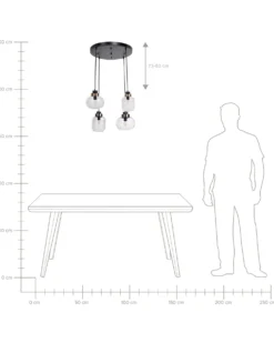 Loftlampe ZAYANDE Glas Lysegrå