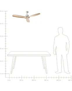 Loftsventilator ARANI Med fjernbetjening Lysebrun