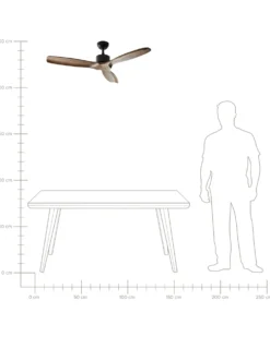 Loftsventilator ARANI Med fjernbetjening Brun