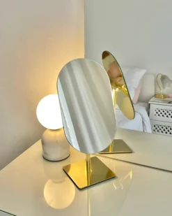 Makeup spejl CANTAL Guld