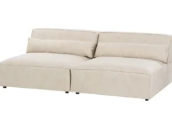 Modulsofa 2 personers HELLNAR Velour Lys Beige