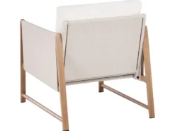 NOLA 5 personers Loungesæt med bord og fodskammel Lys Beige Metal