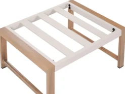 NOLA 5 personers Loungesæt med bord og fodskammel Lys Beige Metal