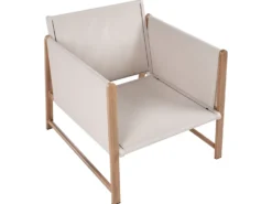 NOLA 5 personers Loungesæt med bord og fodskammel Lys Beige Metal