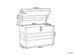 Opbevaringsboks CEBROSA 100 cm 62 cm Mørkegrøn