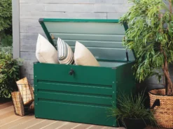 Opbevaringsboks CEBROSA 100 cm 62 cm Mørkegrøn