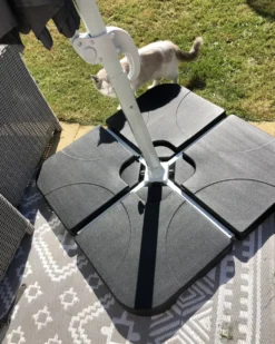 Parasolfod CARIA Sort Firkantet 9 kg