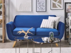2 pers. sofaovertræk BERNES Velour Navy Blå