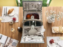 Picnic-kurv GROSEILLE Flet Grå