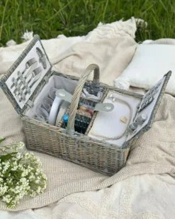 Picnic-kurv GROSEILLE Flet Grå