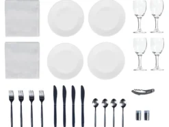 Picnic-kurv GROSEILLE Flet Grå