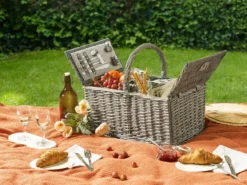 Picnic-kurv GROSEILLE Flet Grå