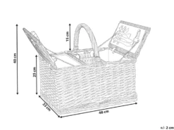 Picnic-kurv GROSEILLE Flet Grå