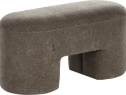 Polstret bænk DECORAH Boucle Brun