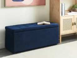 Puf med opbevaring OREM Navy Blå