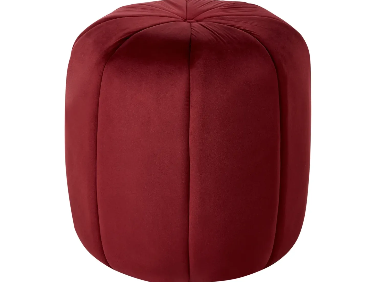 Puf SELBY Velour Mørkerød