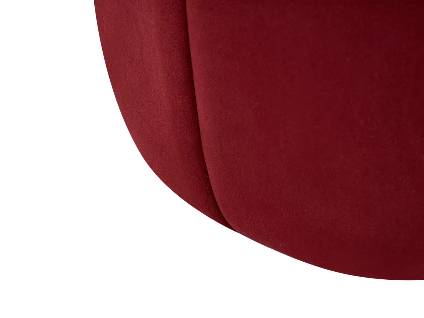 Puf SELBY Velour Mørkerød