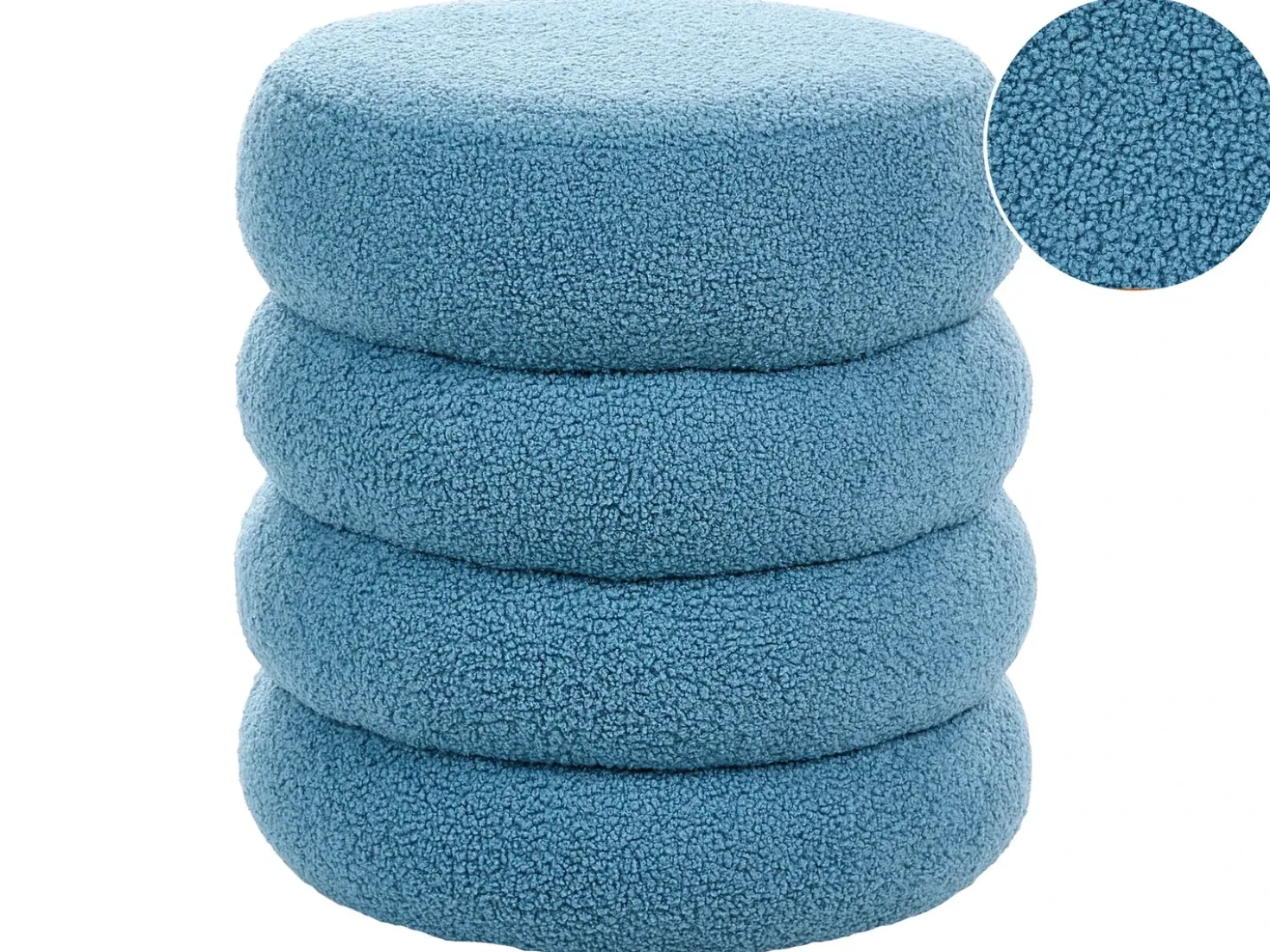Puf SUMPTER Boucle Blå