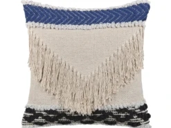 Pyntepude SOFCA Bomuld 45 x 45 cm Beige Geometrisk mønster