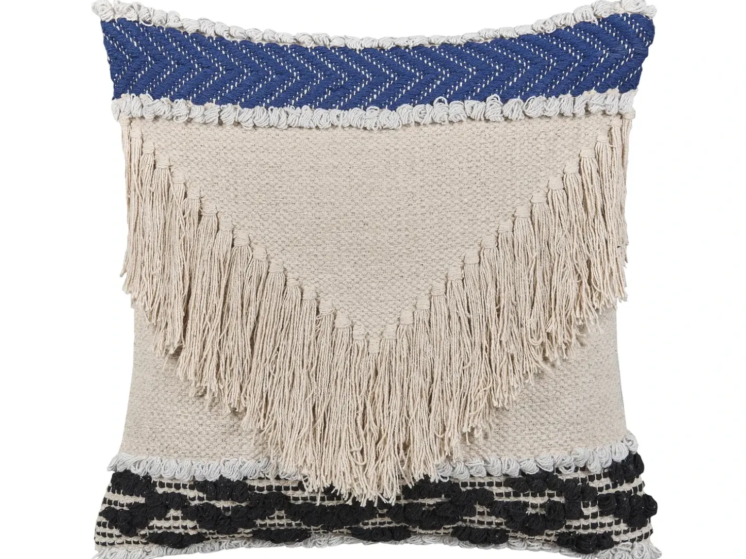 Pyntepude SOFCA Bomuld 45 x 45 cm Beige Geometrisk mønster