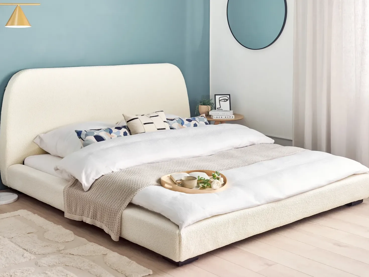 Seng Boucle ROISEL 180 x 200 cm Lys Beige