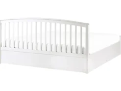 Seng med opbevaring CLARBEC Fyretræ Hvid 180 x 200 cm