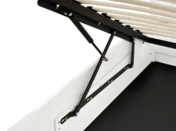 Seng med opbevaring CLARBEC Fyretræ Hvid 180 x 200 cm