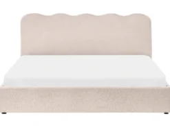 Seng med opbevaring NANTERRE Boucle Beige 180 x 200 cm
