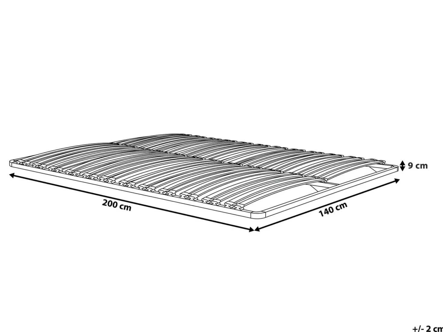 Sengebund med lameller COMBOURG 140 x 200 cm