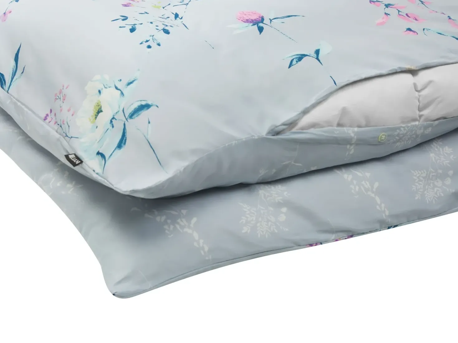 Sengetøj EVERGREEN Bomulds-satin 135 x 200 cm Himmelblå