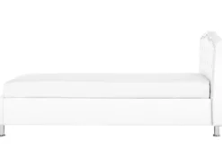 Seng med opbevaring Kunstlæder METZ 90 x 200 cm Hvid
