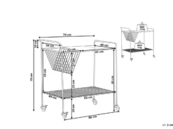 Serveringsvogn ALAMO Metal Sort